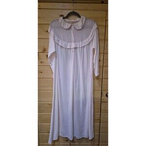 Vintage Nightgown Robe Kitten Soft Intimate Fashion Brand Light Pink Ruffle Lace